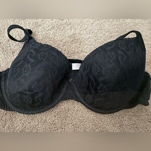 Cacique Black Floral Lace Bra